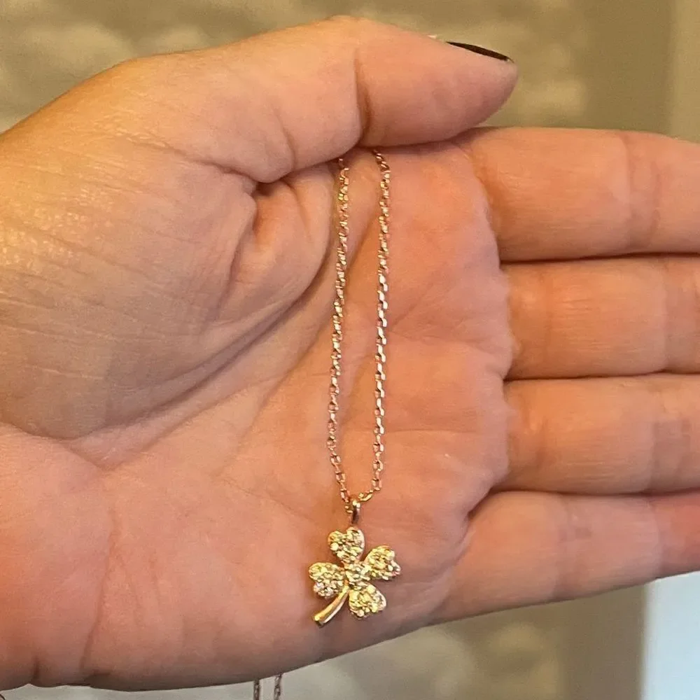 The Lucky Charm Pendant necklace in 18k rose gold over silver